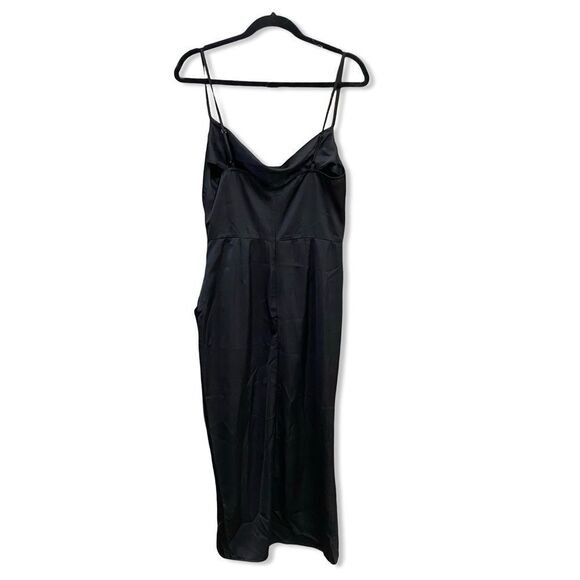NWT More To Come Adonia Wrap Midi Dress in Black strappy Revolve M - Picture 5 of 8